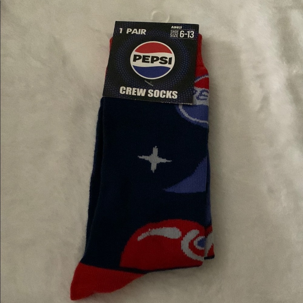 Pepsi Red and Blue Casual Socks